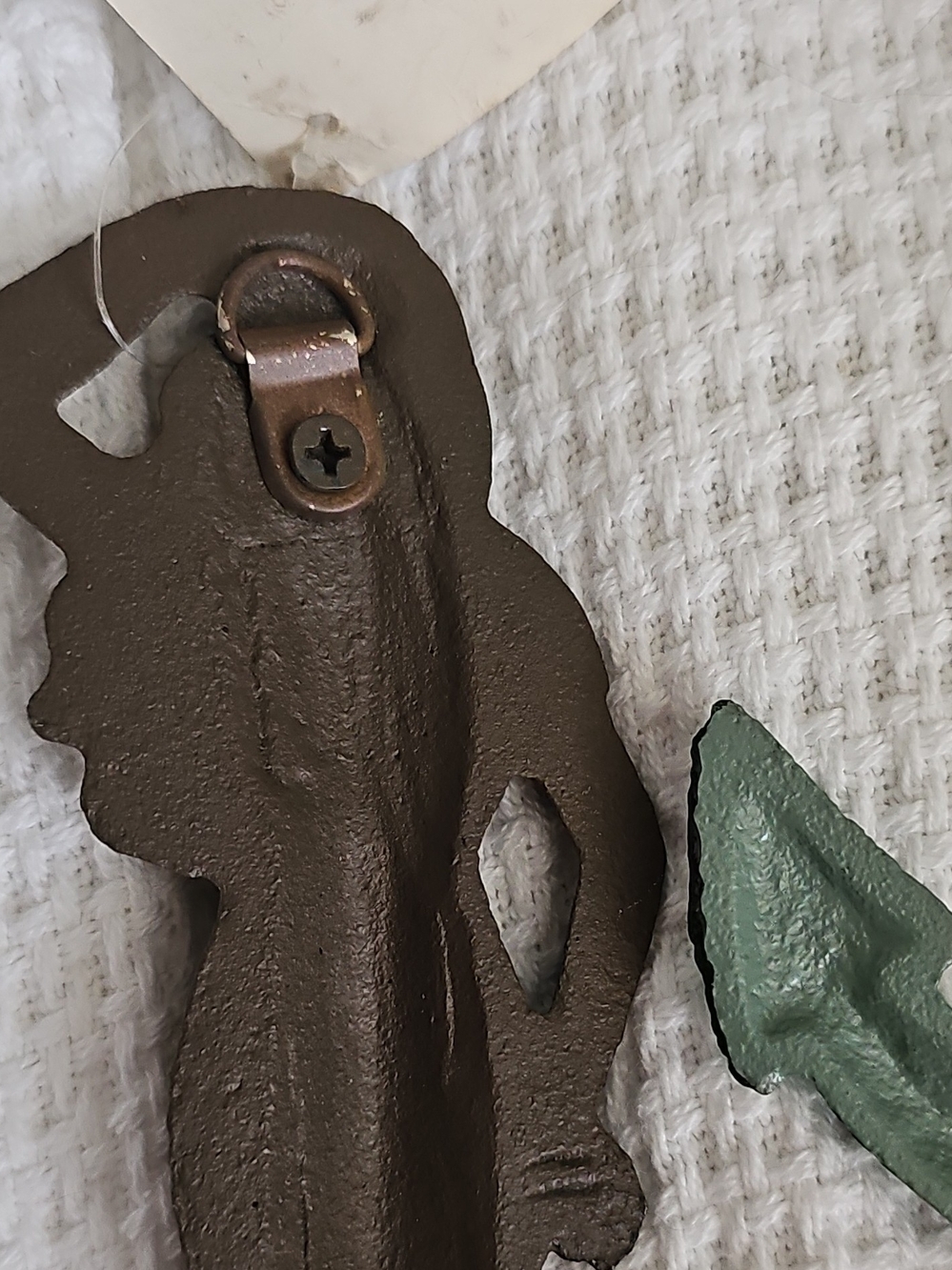 Green Rustic Anchor Wall Decor - Nautical Metal Accent - Picture 4 of 5